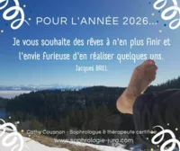 Pour l'année 2026... Je vous souhaite des rêves à n'en plus finir et l'envie furieuse d'en réaliser quelques uns !  Jacques BREL